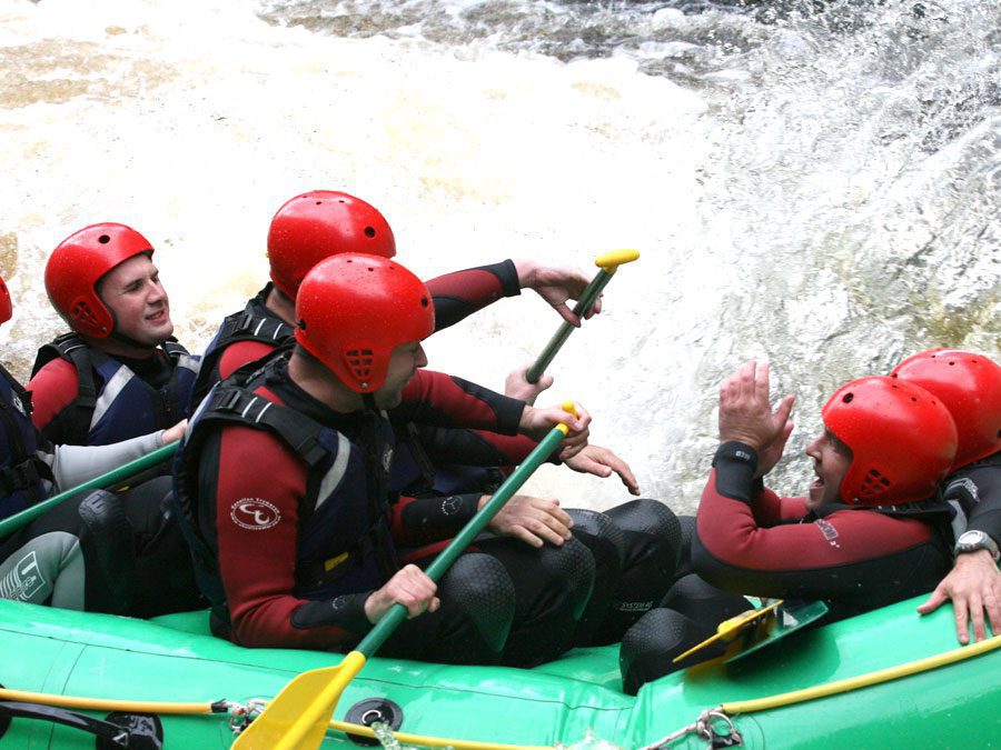 White Water Rafting on a Cardiff Stag Weekend